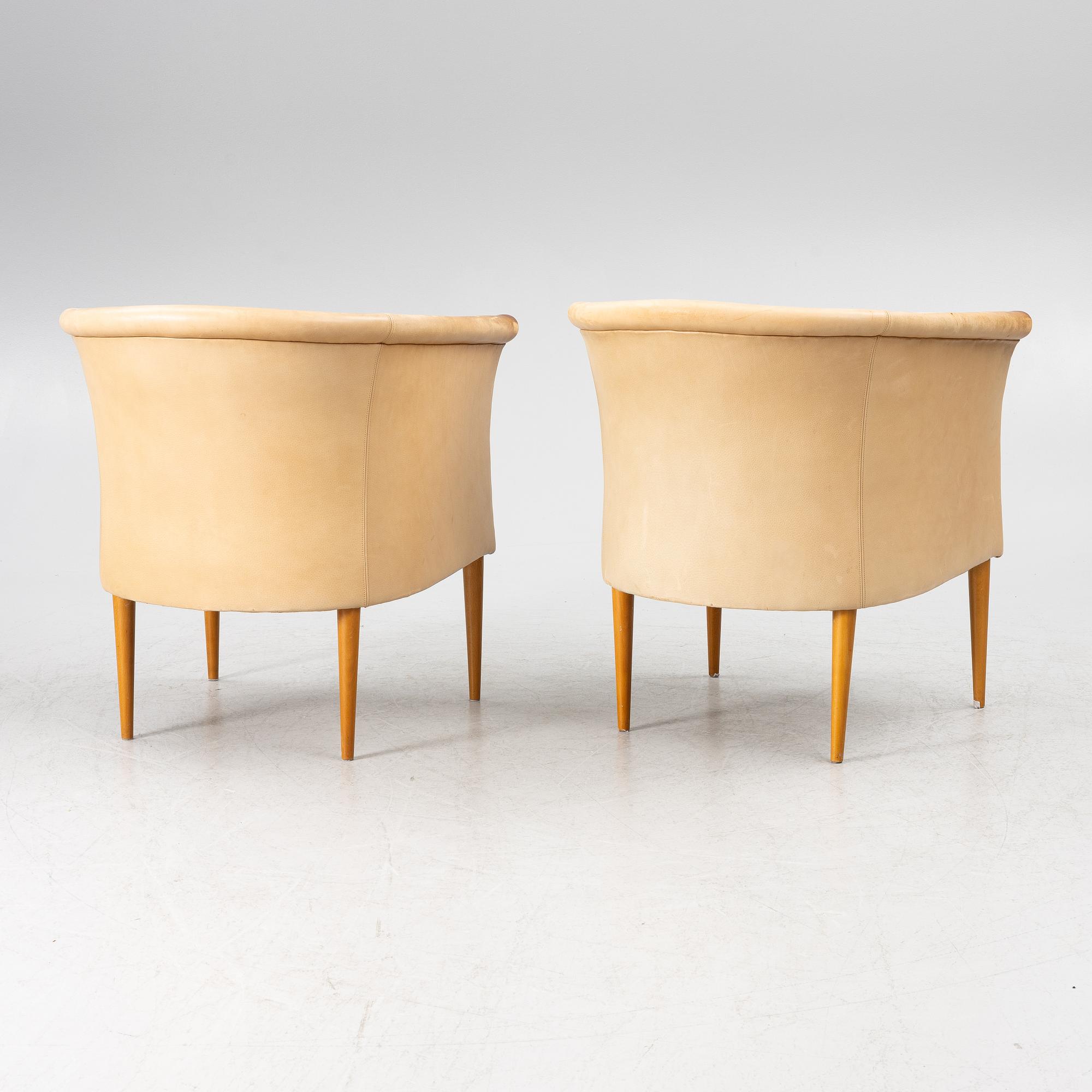 Marie Norell-Möller, a pair armchairs, "Cicci", Norell Furniture.