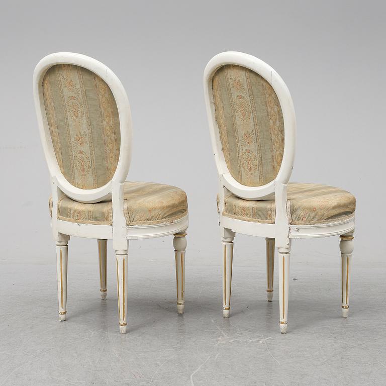 STOLAR, ett par, gustavianska provinsarbeten 1800-tal.