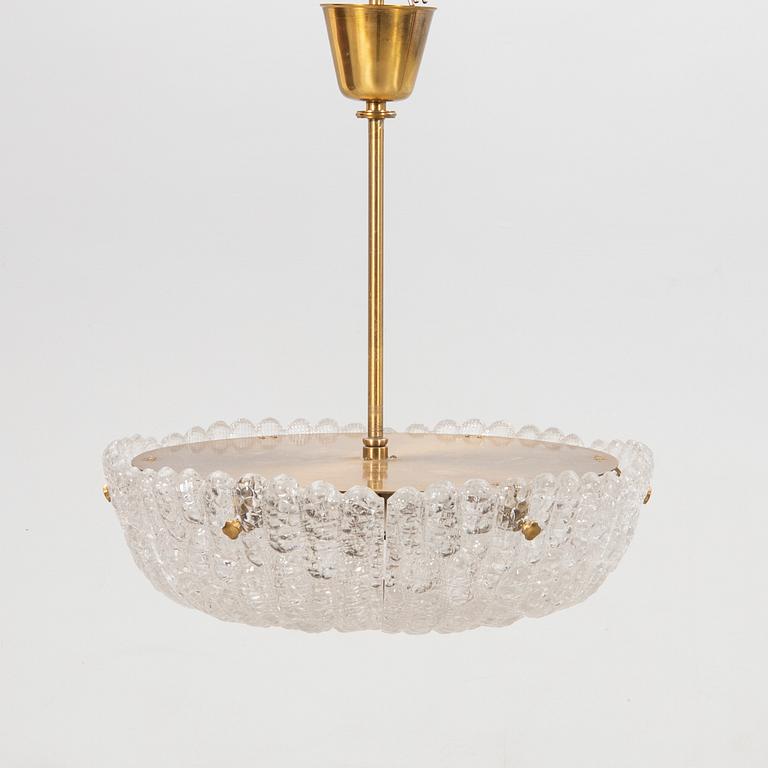 Carl Fagerlund, Orrefors ceiling lamp, late 20th century.