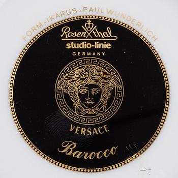 Versace, 16 'Barocco' service pieces, Rosenthal, Germany.
