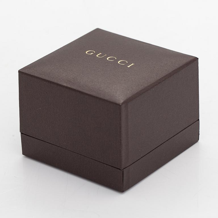 Gucci, A pair of 18K white gold earrings. Marked Gucci, Made in Italy.