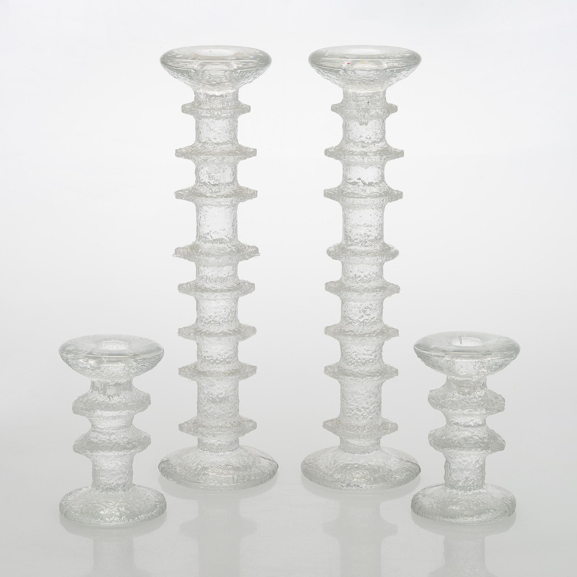 Timo Sarpaneva, ljusstakar, 4 st, "Festivo", Iittala, signerade TS.