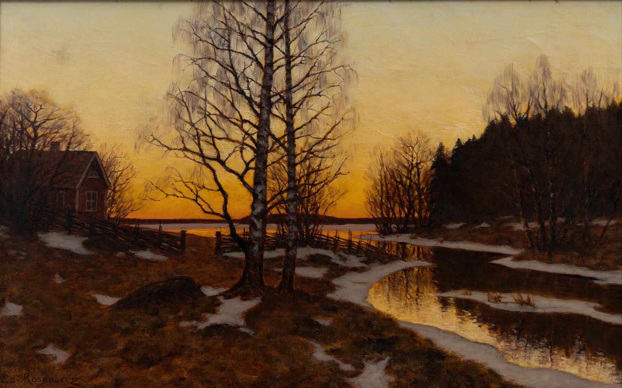 Edvard Rosenberg, Twilight landscape.