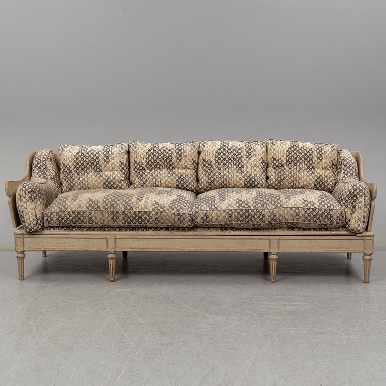 A Swedish Gustavian sofa, late 18th century.