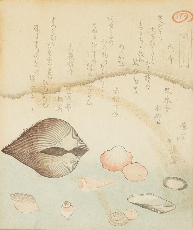 Totoya Hokkei, träsnitt, 1800-tal.