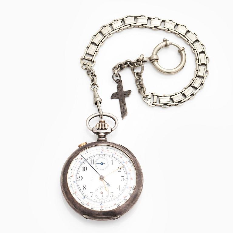 Fickur, kronograf, "kilomètres à l'heure", 52 mm.