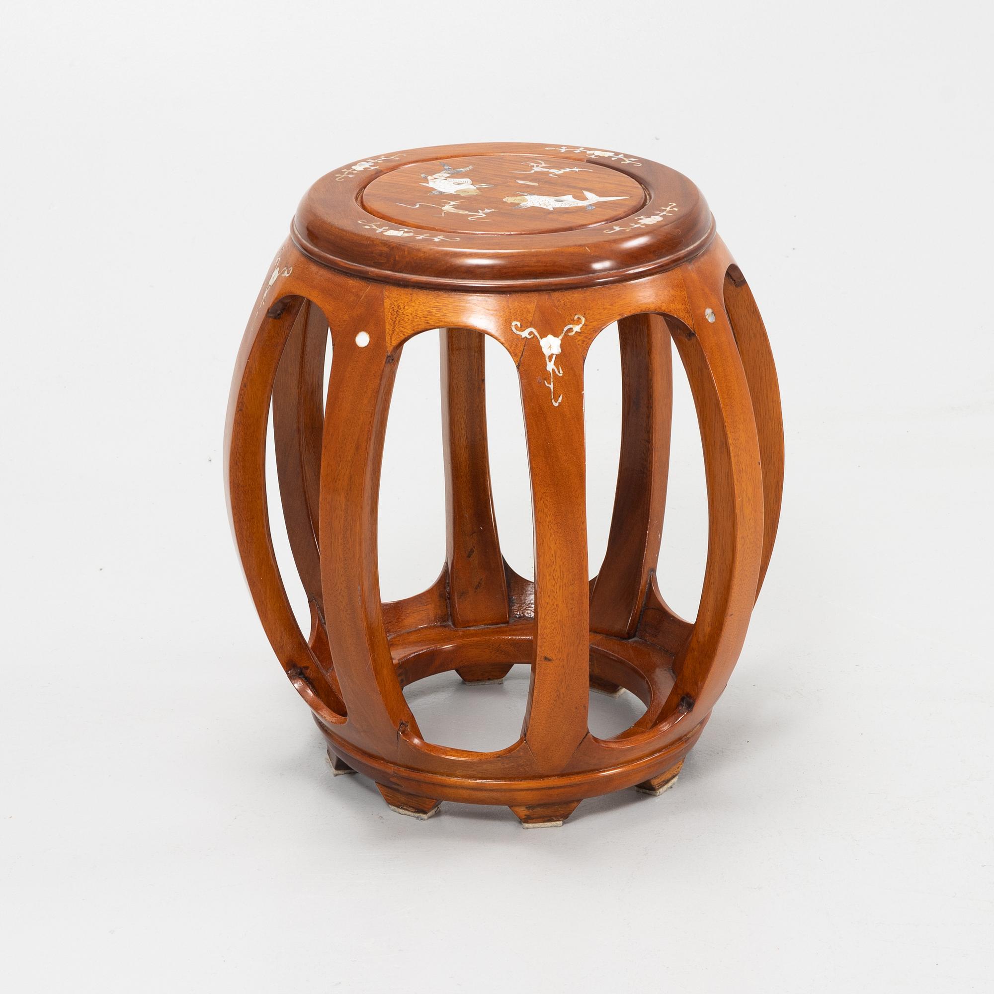 A wooden stool, China, 20th century.