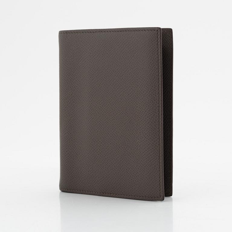 Hermès, notebook with leather case.