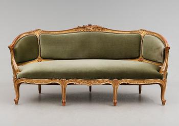 SOFFA, rokokostil, omkring år 1900.