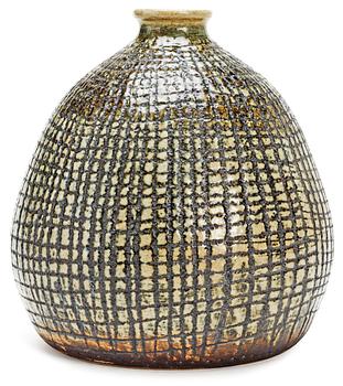 An Anders Bruno Liljefors stoneware vase, Gustavsberg studio 1952.