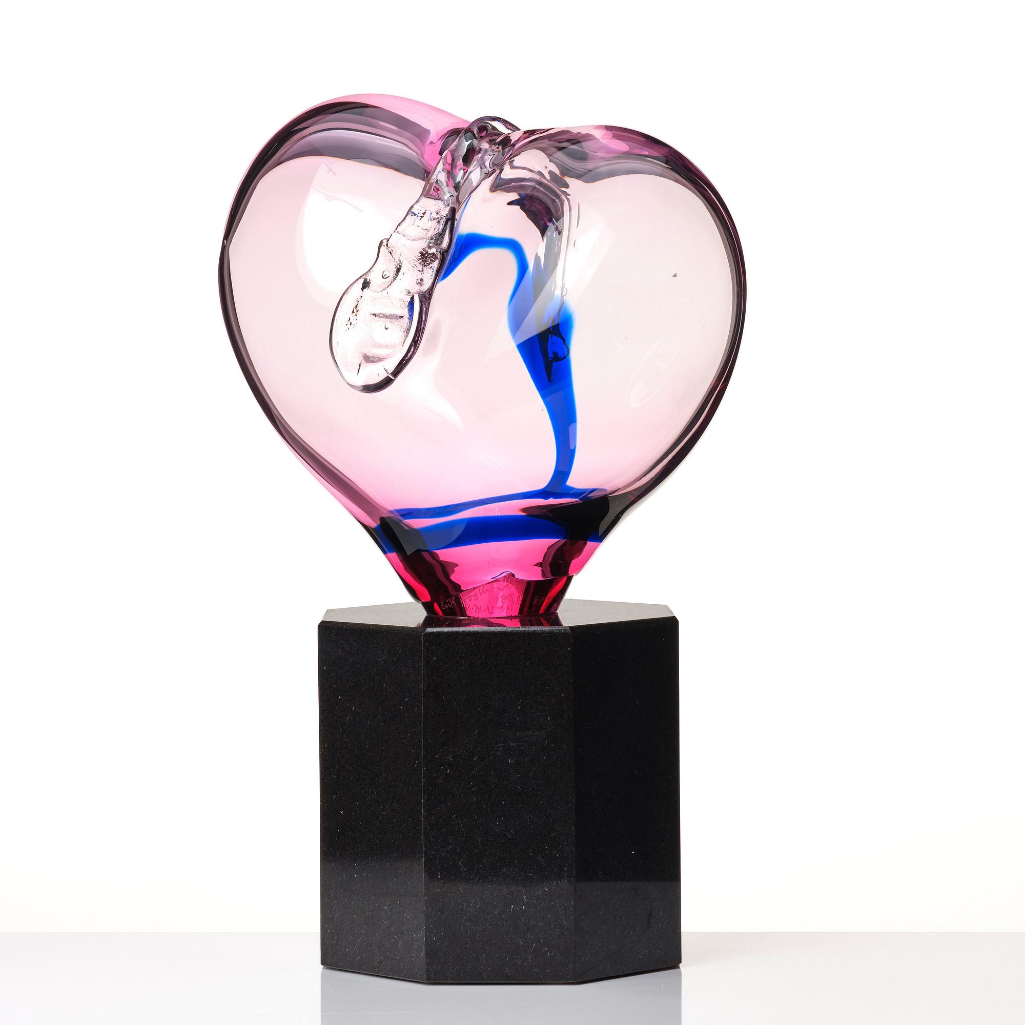 Erik Höglund, a unique glass sculpture, studio Strömbergshyttan, Sweden, 1988.