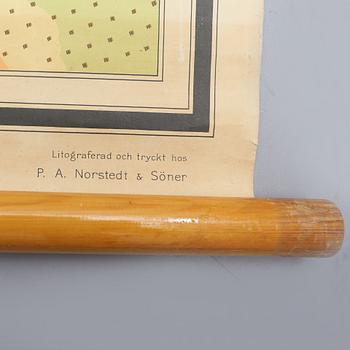 SKOLKARTA, P.A Norstedt & Söners Förlag, omkring 1900-talets mitt.