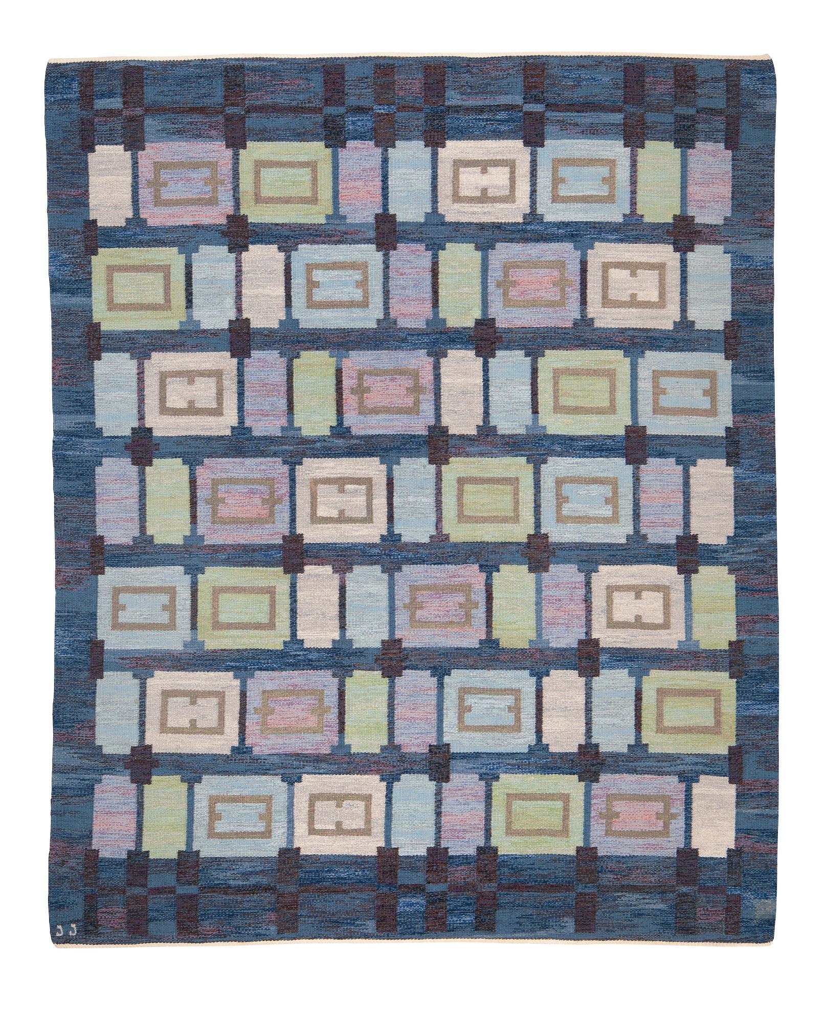 Judith Johansson, matta "Spise Hall", rölakan, 275 x 224 cm. Signerad JJ.