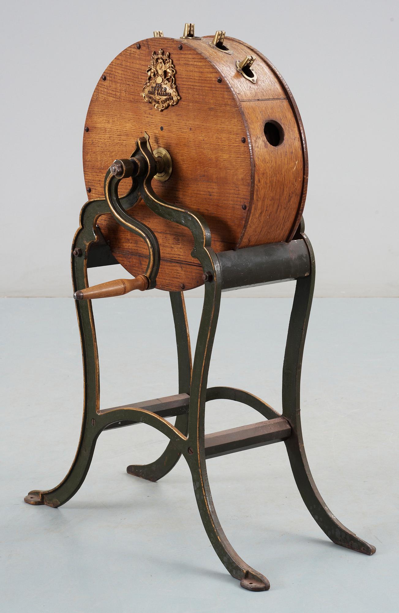 DISKMASKIN, för knivar, The Tower Knife Cleaner, Love Lock, London, 1800-talets andra hälft.