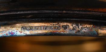 STOP, silver, C.G Hallberg, Stockholm 1893. Vikt ca 911 g.
