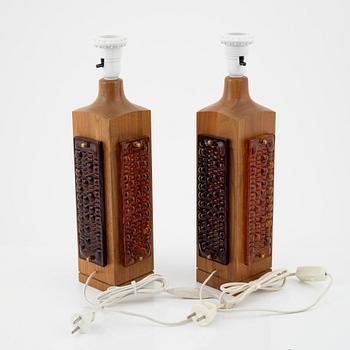 Bordslampor, ett par, 1960/70-tal.