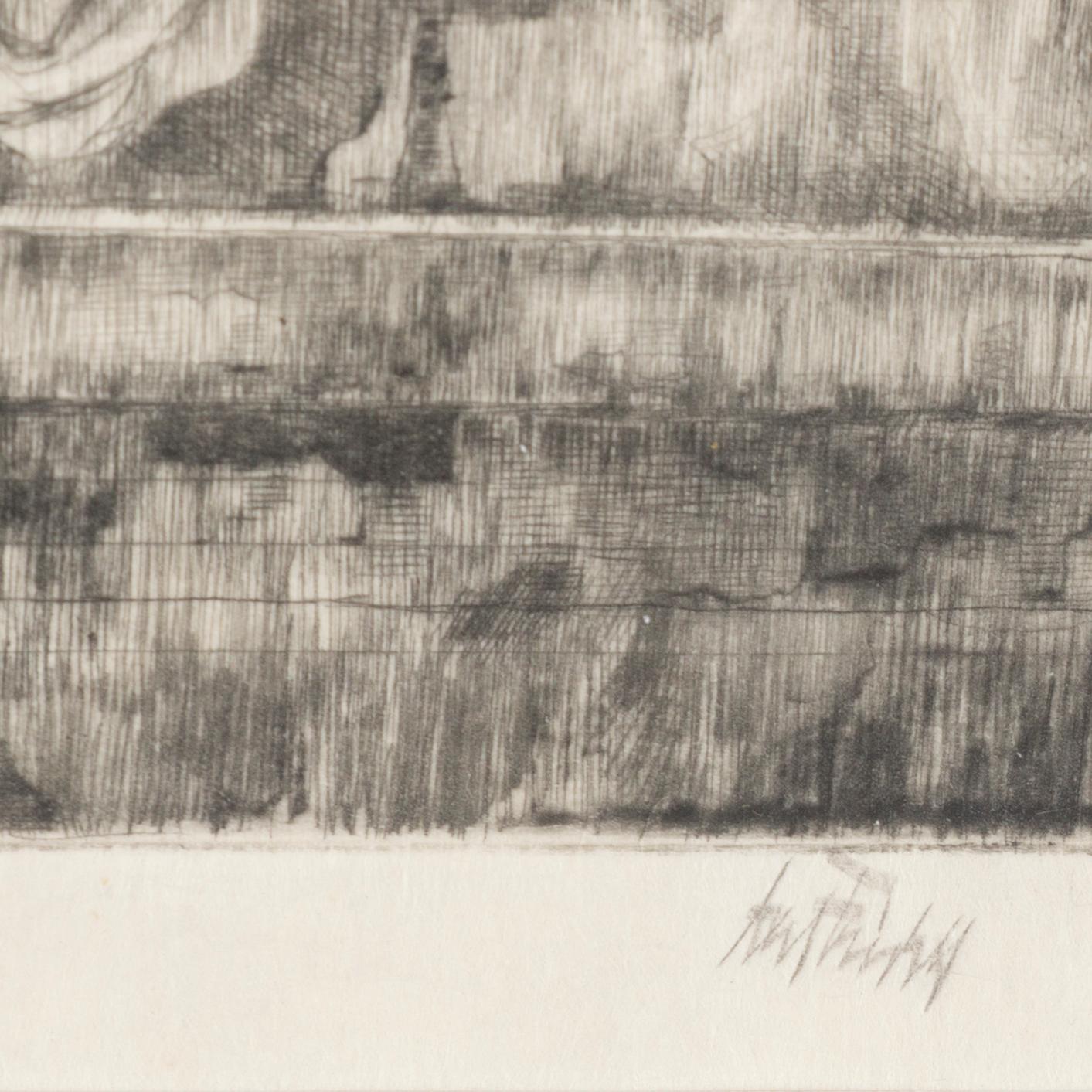 AXEL FRIDELL, etching, signed.