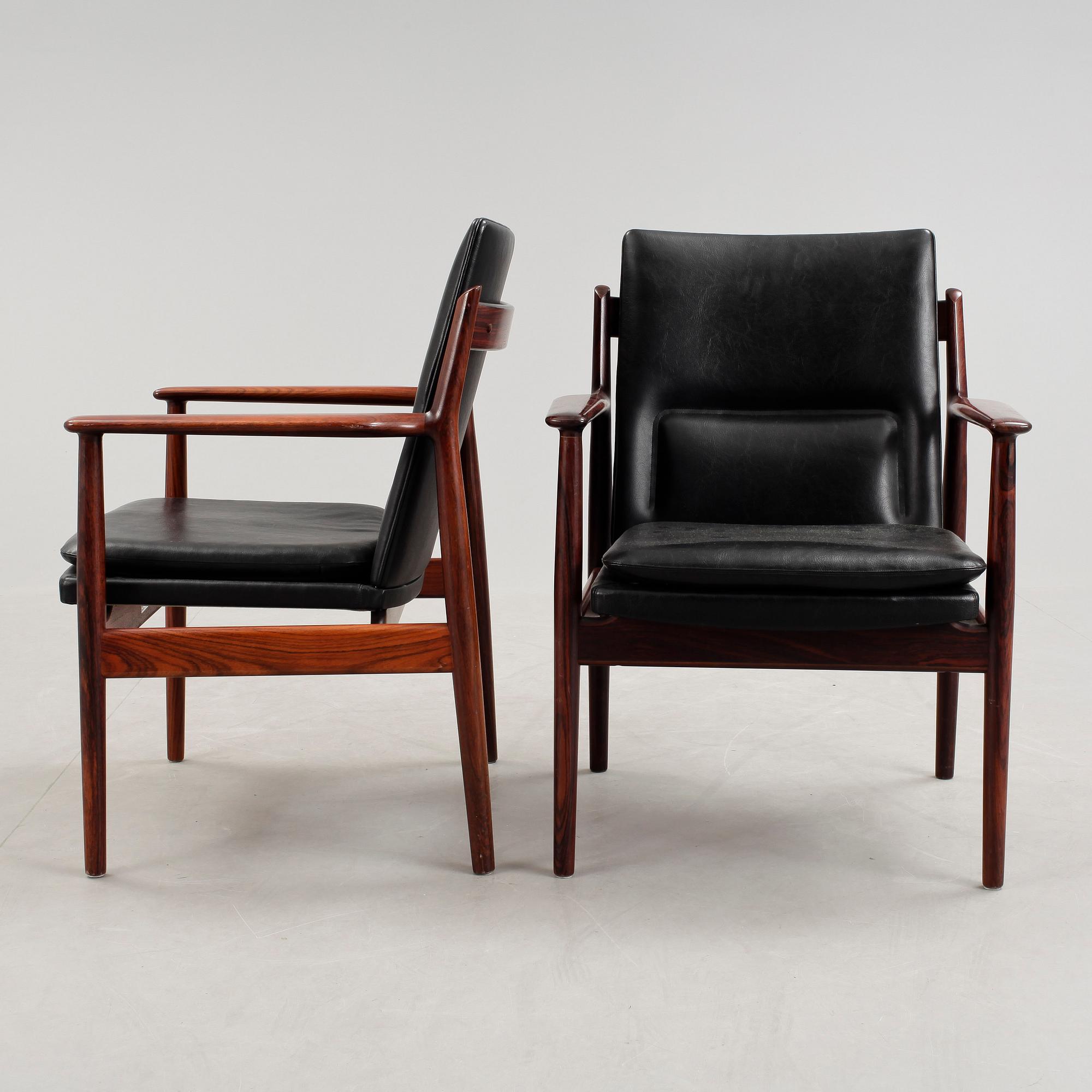 KARMSTOLAR, 4 st, "Modell 431", Arne Vodder, Sibast Furniture, Danmark, 1960-tal.