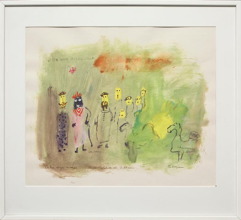 PER BERGMAN, blandteknik, sign.