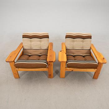 Yngve Ekström, armchairs a pair, from the "Kontra" series, Swedese Möbler AB, 1960s/70s.