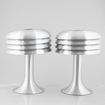 Hans-Agne Jakobsson, a pair of model BN-26 table lamps, Markaryd, Sweden, end of the 20th century.