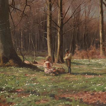 Peder Mork Mönsted, Children resting in the beech forest.