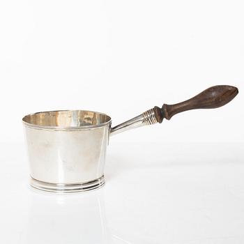 Liten karott/Brandypan, silver, London, England 1797, svensk importstämpel.