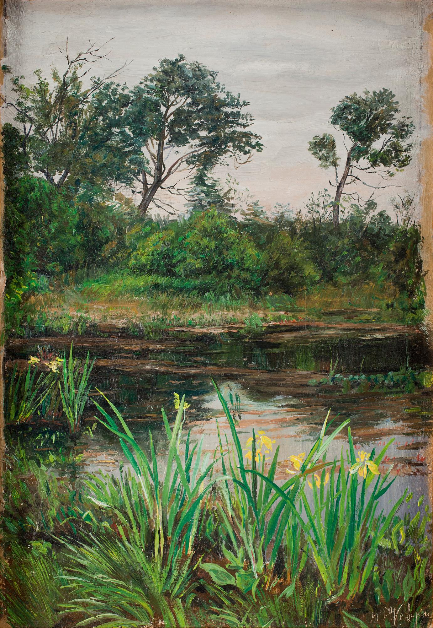 OKÄND KONSTNÄR, olja på pappannå, otydl sign. 1900-tal.