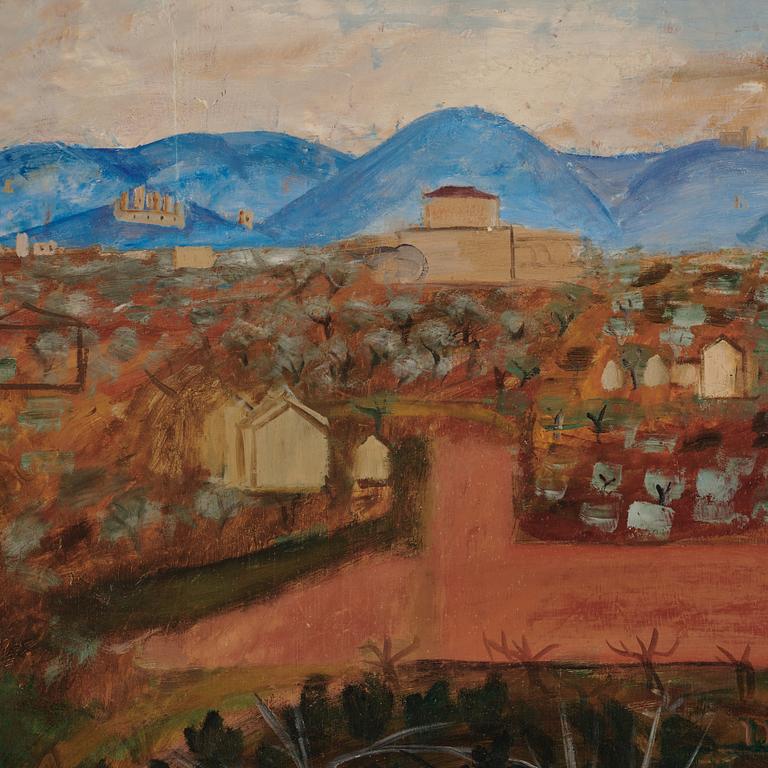 Hilding Linnqvist, "Trädgård, Sienna".