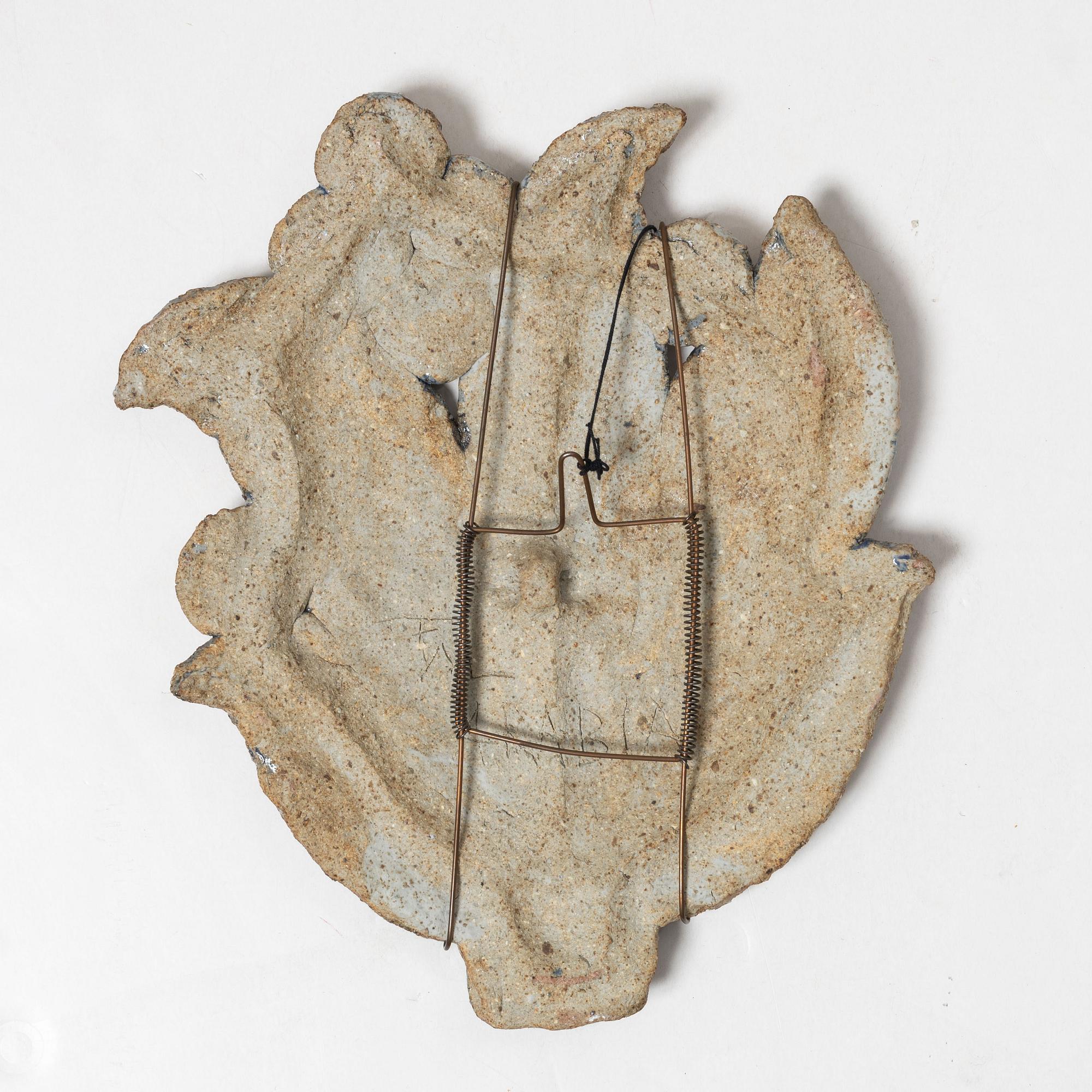 Francesca Mascitti-Lindh, a stoneware wall relief, Arabia, Finland.