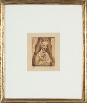 John Jon-And, etching, 1916, signed 3/6.