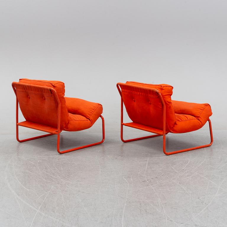 Gillis Lundgren, a pair of 'Dixi' armchairs, IKEA, launched 1973.