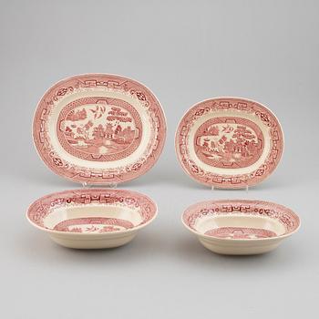 A part 'Willow' earthenware dinner and coffee service, Gustavsberg, 1940-1958 (93 pieces).