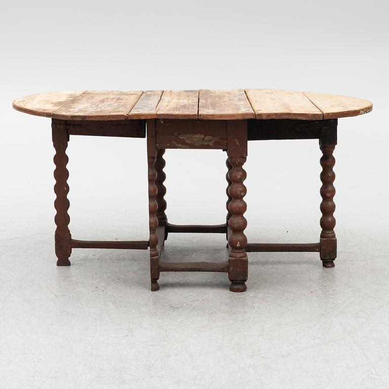 a drop-leaf table, Sweden, 18th/19th century.