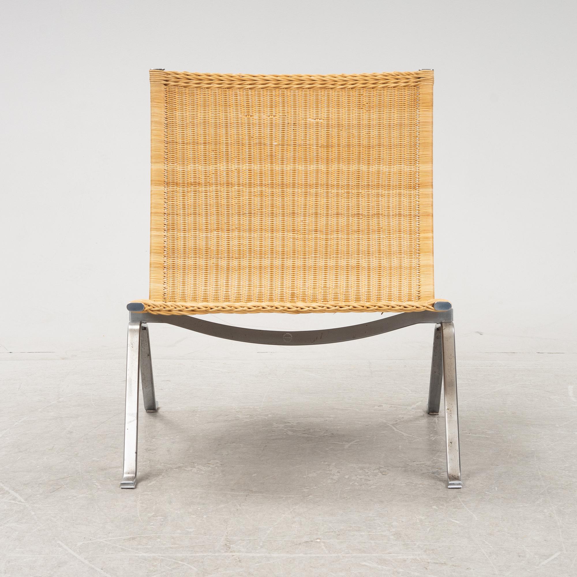 Poul Kjaerholm, a 'PK22' lounge chair, Fritz Hansen, Denmark.