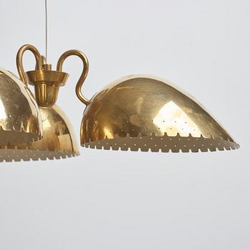 A brass ceiling light attributed to Carl-Axel Acking, Böhlmarks, Sweden 1940's.