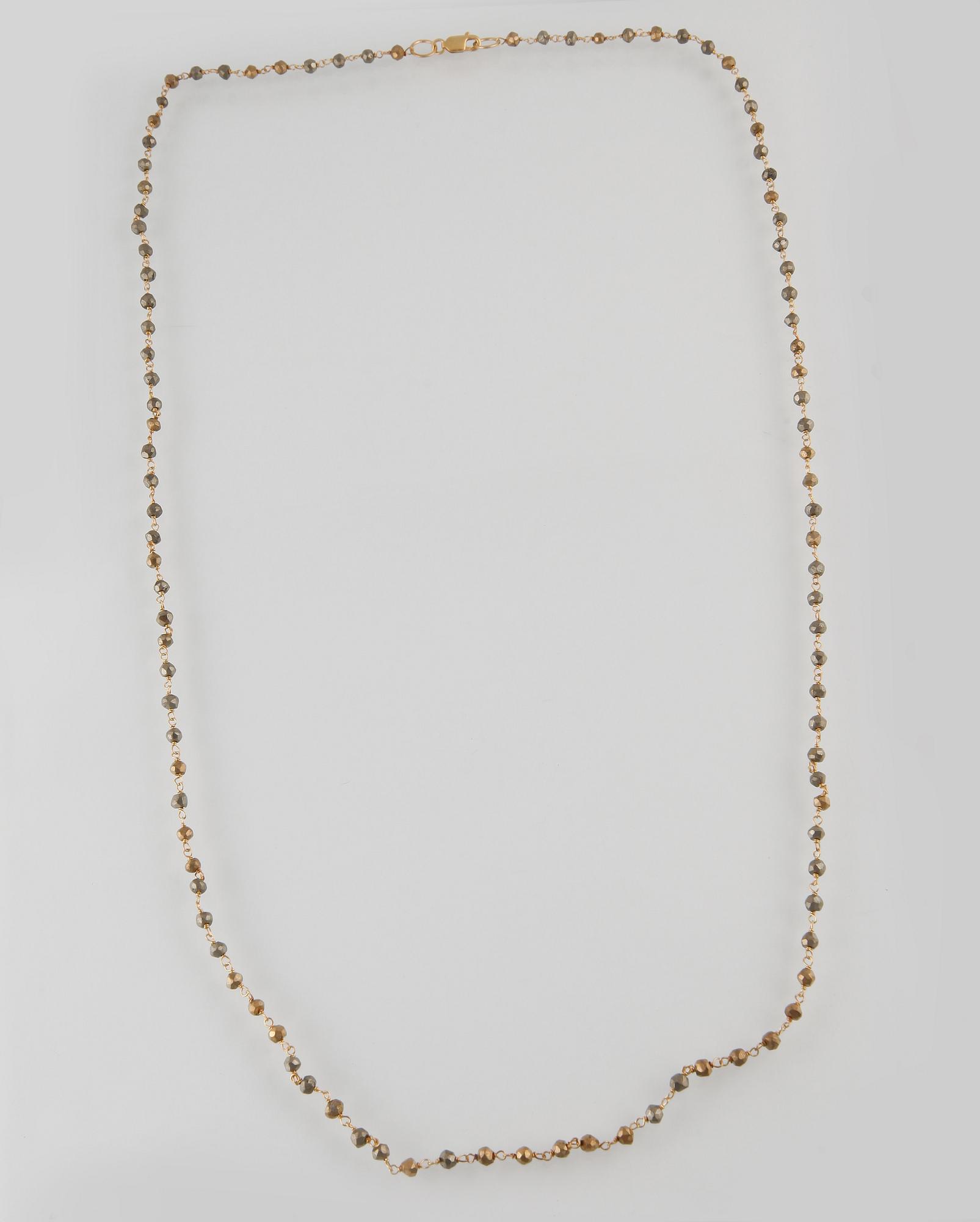 COLLIER, förgyllt sterlingsilver med fasettslipade pyriter. Vikt 12,1 gram.