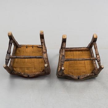 A pair of 18th century chairs.