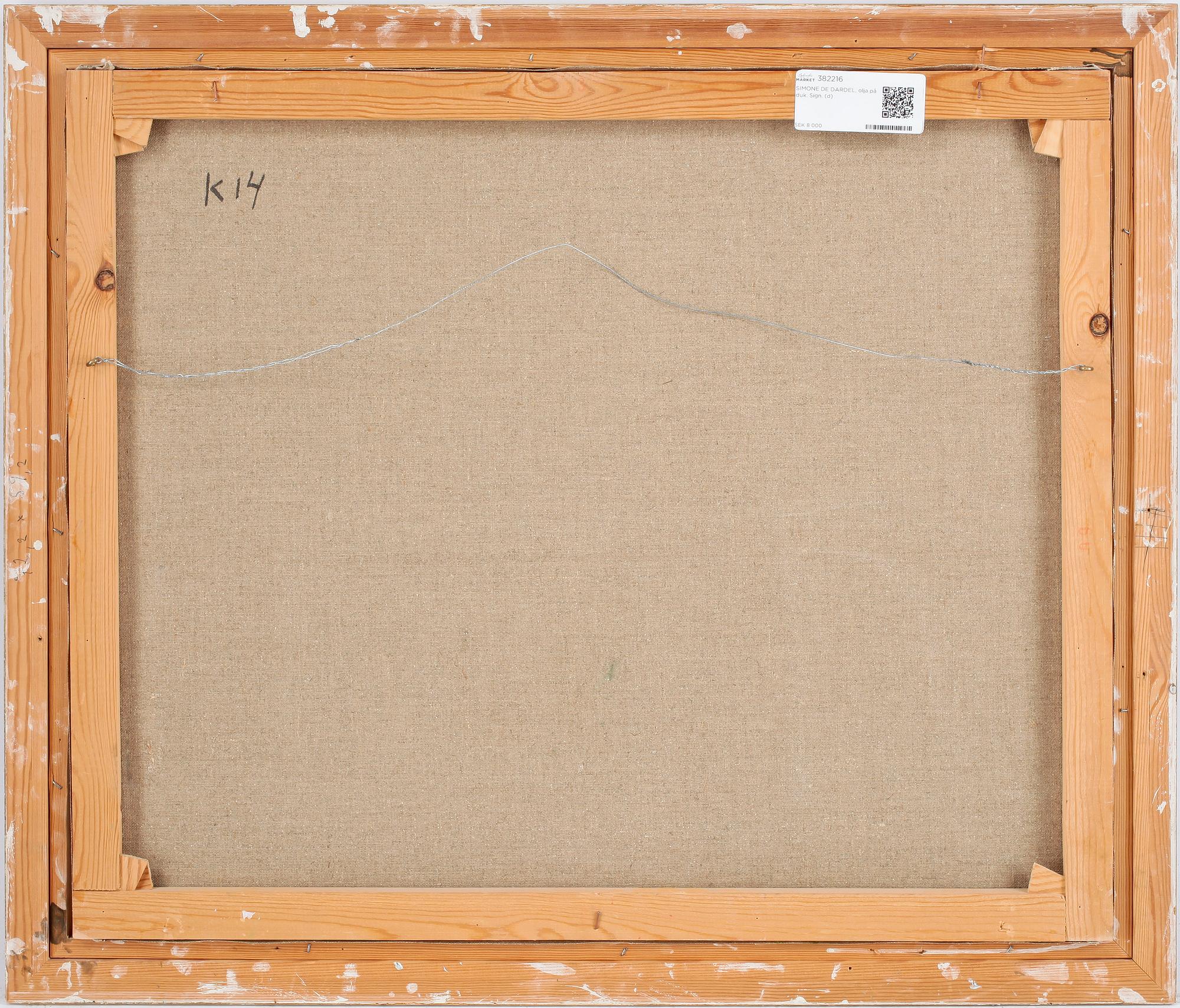 SIMONE DE DARDEL, olja på duk. Sign.