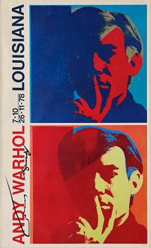Andy Warhol, "Double self portrait" (Exhibition poster).