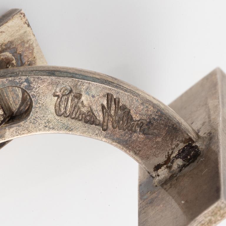 Wiwen Nilsson, manschettknappar och skjortknappar, silver.