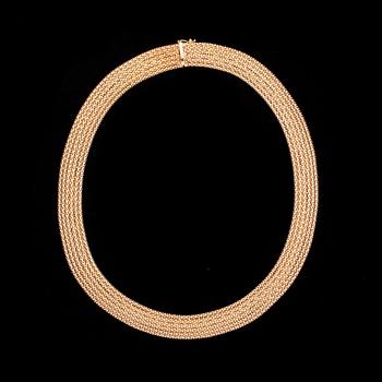 COLLIER, 14K guld, Italien, importstämplar Faber Art. Vikt 39,5 g.