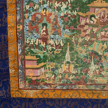 A Tibetan Thangka, 20th Century.