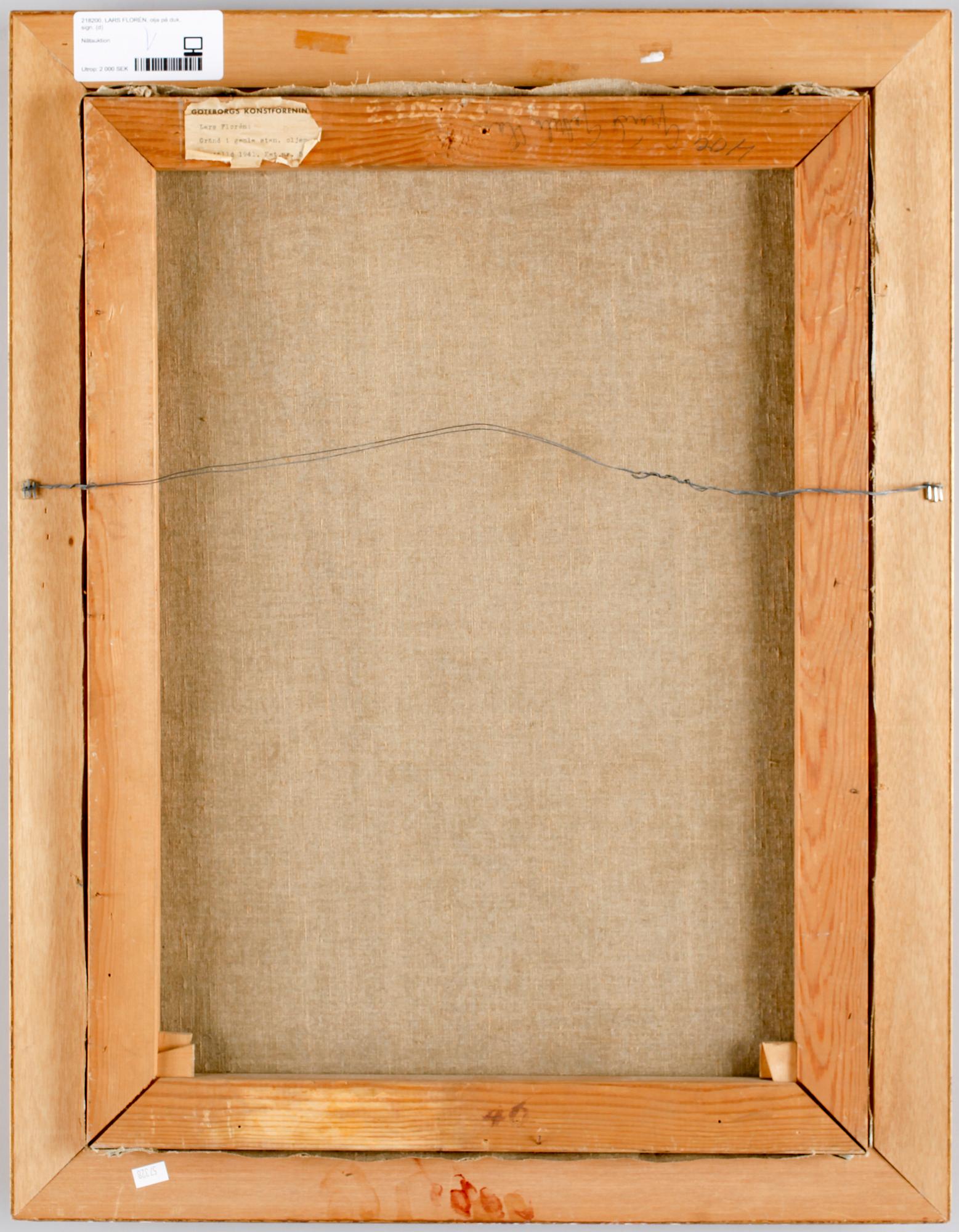 LARS FLORÉN, olja på duk, sign.