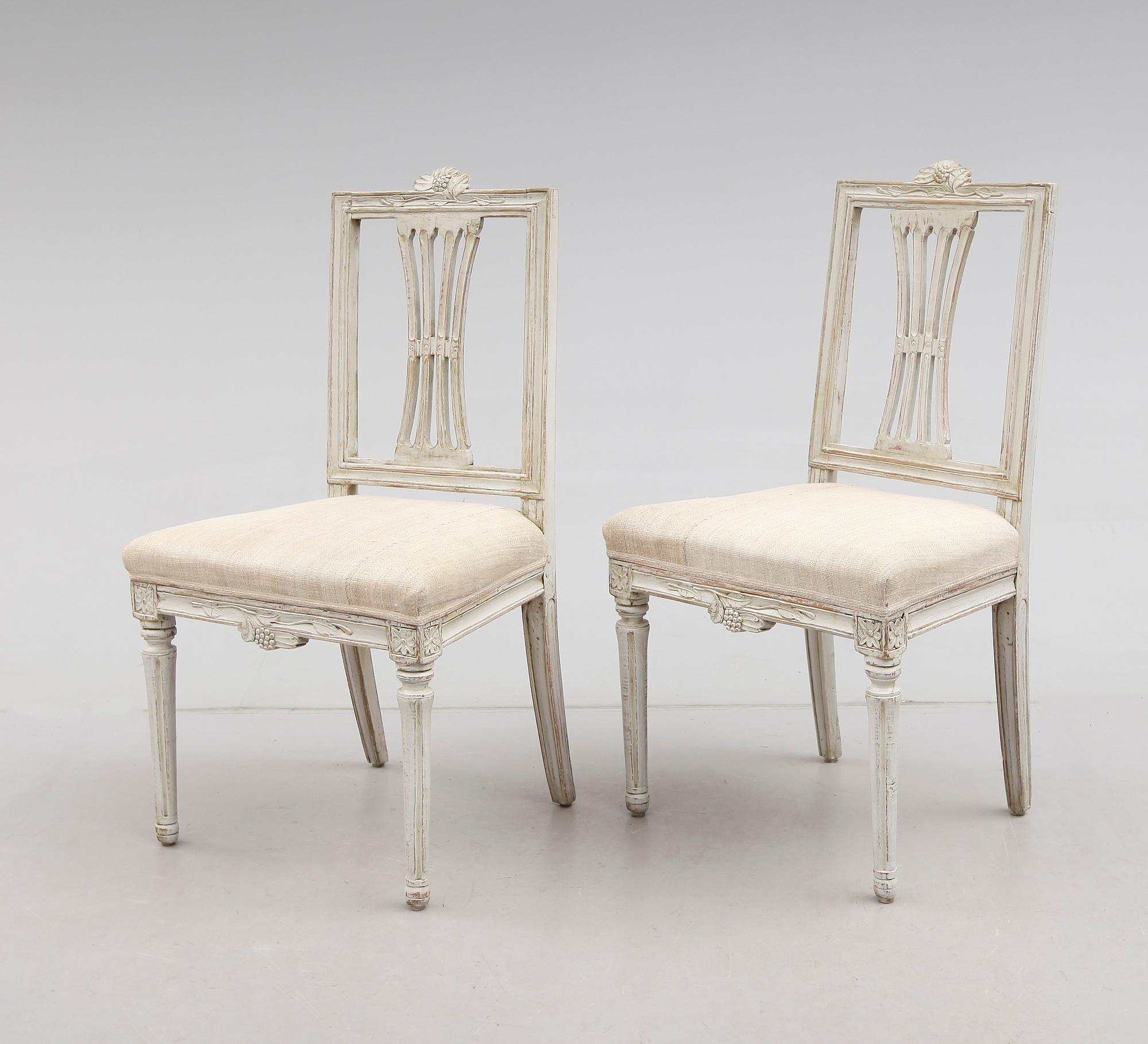 STOLAR, 1 par, gustavianska, 1700-talets andra hälft.