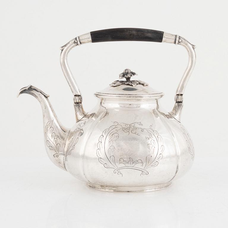 A Danish Silver Teapot, mark of Anton Michelsen, Copenhagen 1847.
