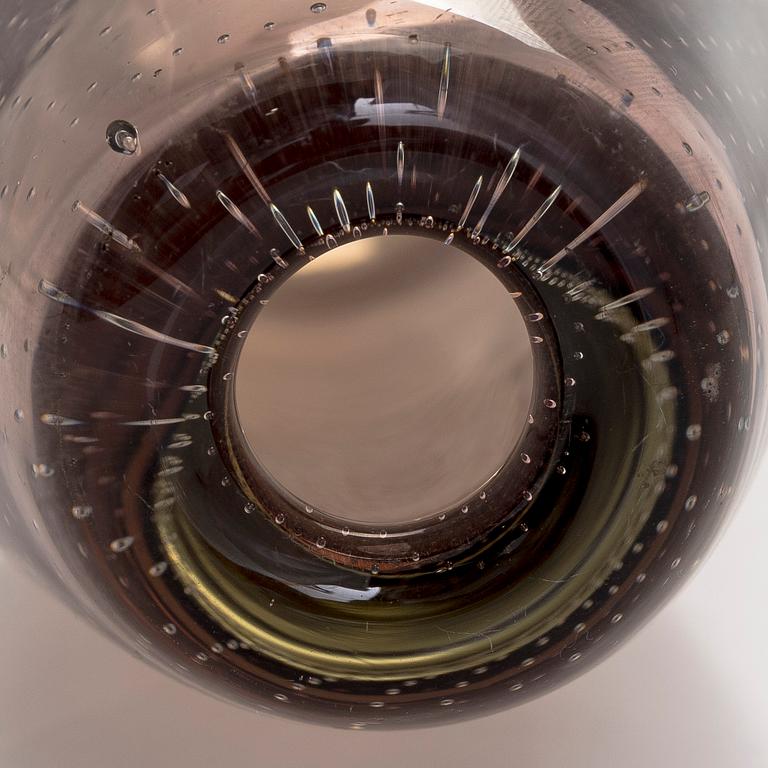 Gunnel Nyman, A glass vase, model 'GN 26', signed Gunnel Nyman Nuutajärvi Notsjö.