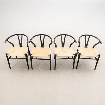Hans J. Wegner, chairs, 10 pcs, CH-24 "The Y Chair" Carl Hansen & Son Denmark 21st century.