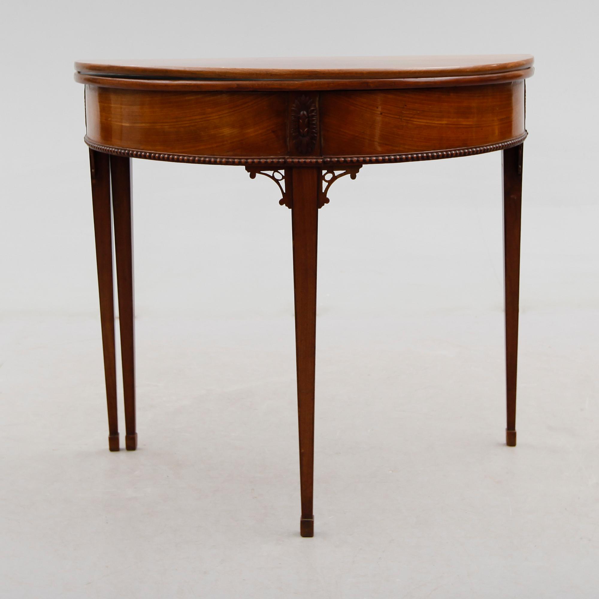 A late Gustavian late 18th century card table.
