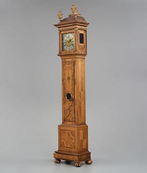 A Zacharias Besck, Stockholm, longcase clock, early 18th century.